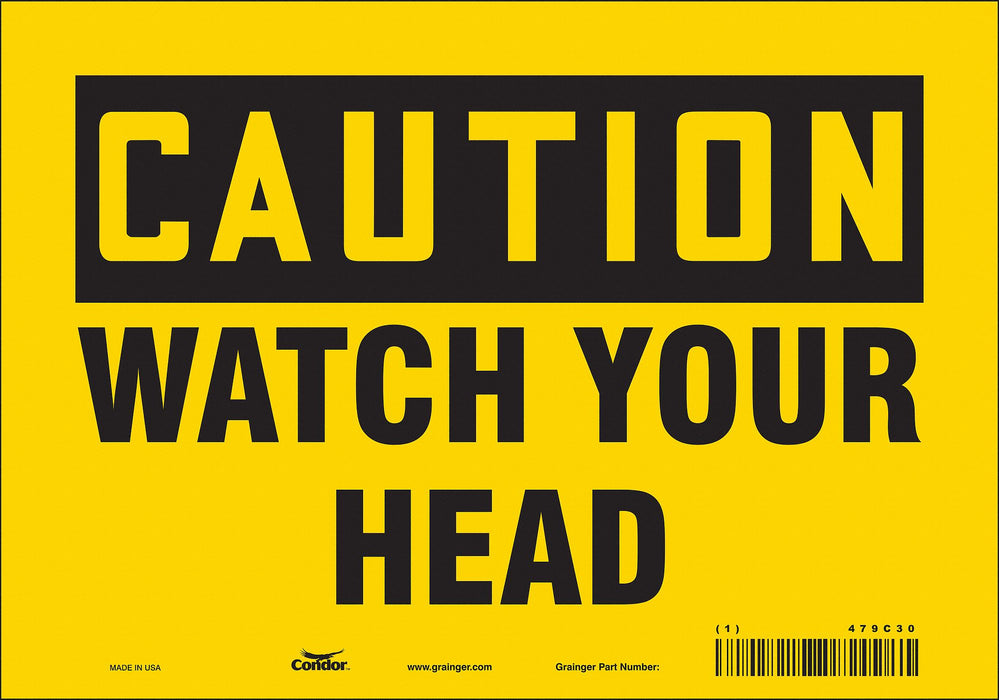 Safety Sign 7 inx10 in Vinyl