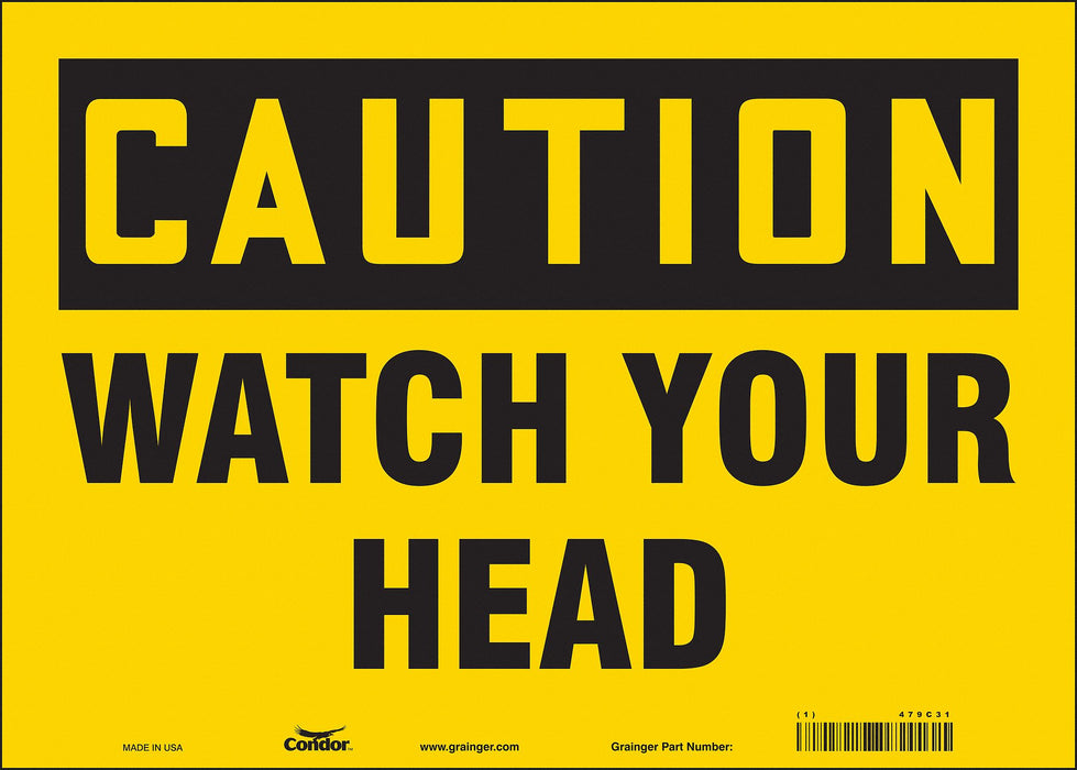 Safety Sign 10 in x 14 in Vinyl
