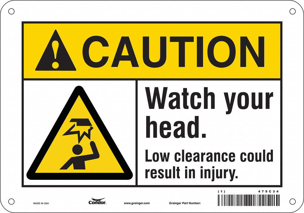 Safety Sign 7 inx10 in Polyethylene