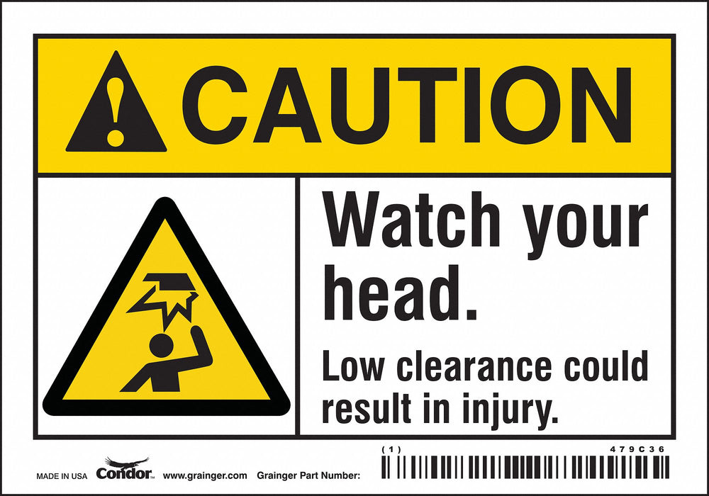 Safety Sign 3 1/2 inx5 in Vinyl