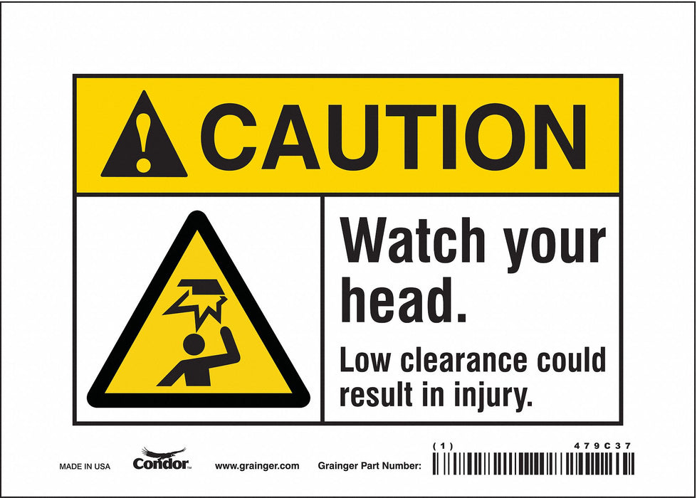 Safety Sign 5 inx7 in Vinyl