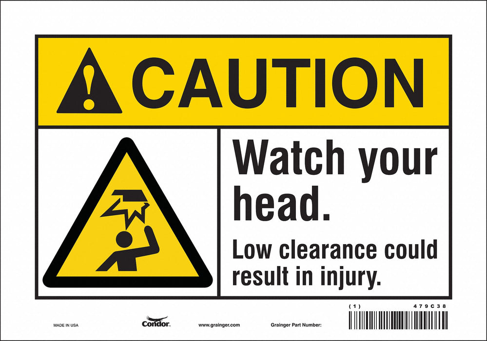 Safety Sign 7 inx10 in Vinyl