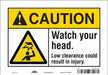 Safety Sign 7 inx10 in Vinyl