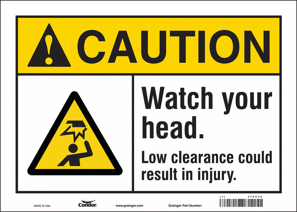 Safety Sign 10 inx14 in Vinyl