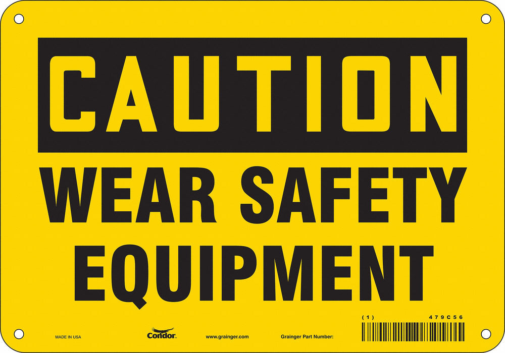 Safety Sign 7 in x 10 in Aluminum