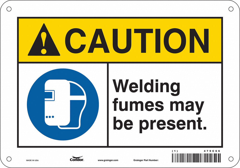 Safety Sign 7 inx10 in Polyethylene