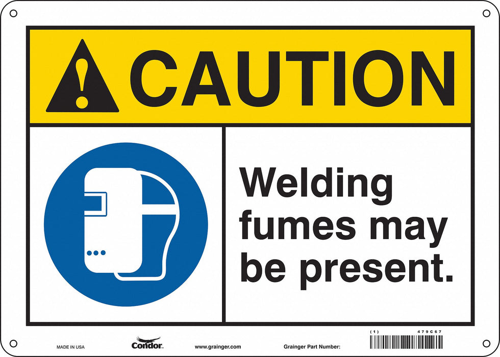 Safety Sign 10 inx14 in Polyethylene