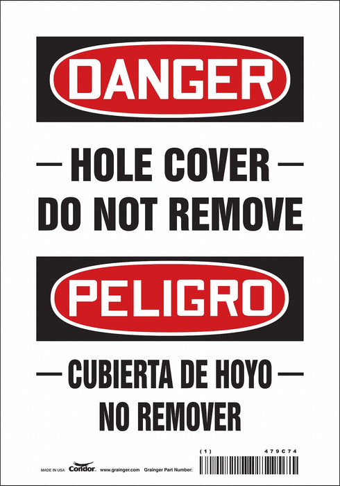 Safety Sign 10 in x 7 in Vinyl