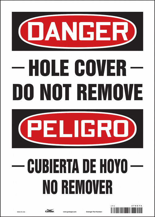 Safety Sign 14 in x 10 in Vinyl