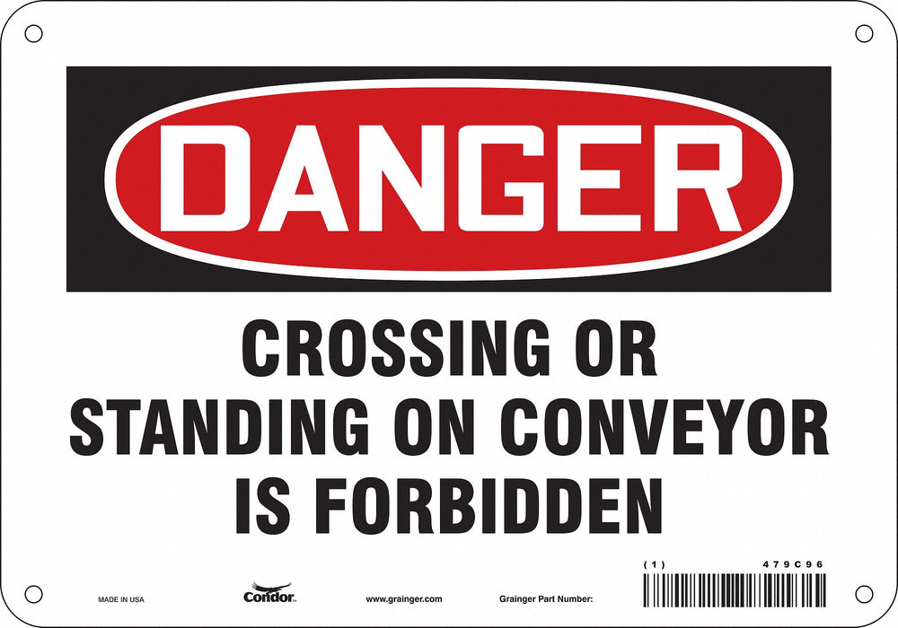 Safety Sign 7 in x 10 in Aluminum