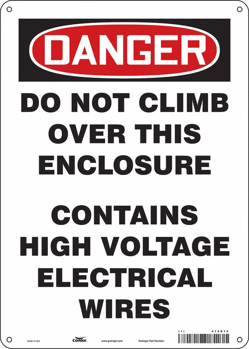 Safety Sign 14 in x 10 in Aluminum
