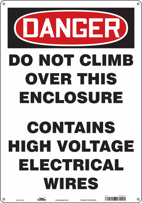 Safety Sign 20 in x 14 in Aluminum