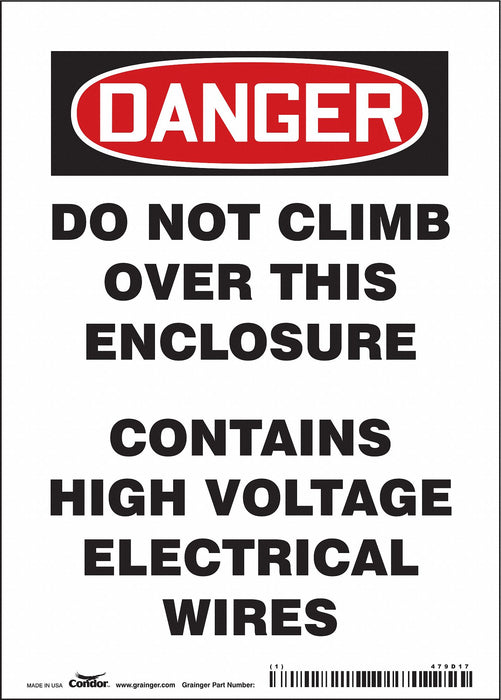 Safety Sign 7 in x 5 in Vinyl