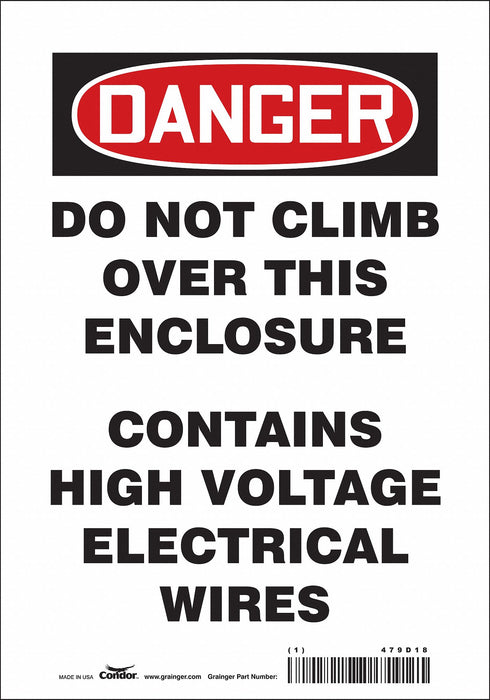 Safety Sign 10 in x 7 in Vinyl