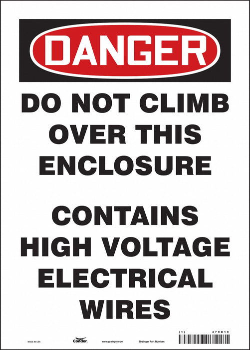 Safety Sign 14 in x 10 in Vinyl