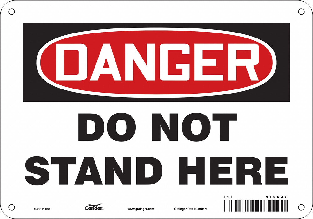 Safety Sign 7 in x 10 in Aluminum