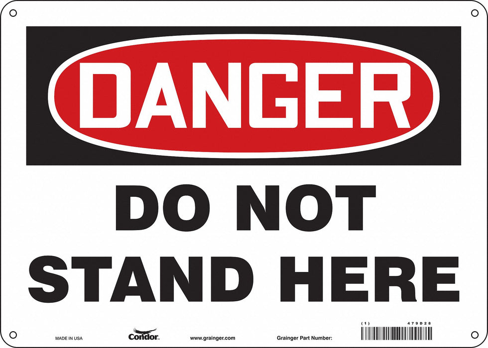 Safety Sign 10 in x 14 in Aluminum