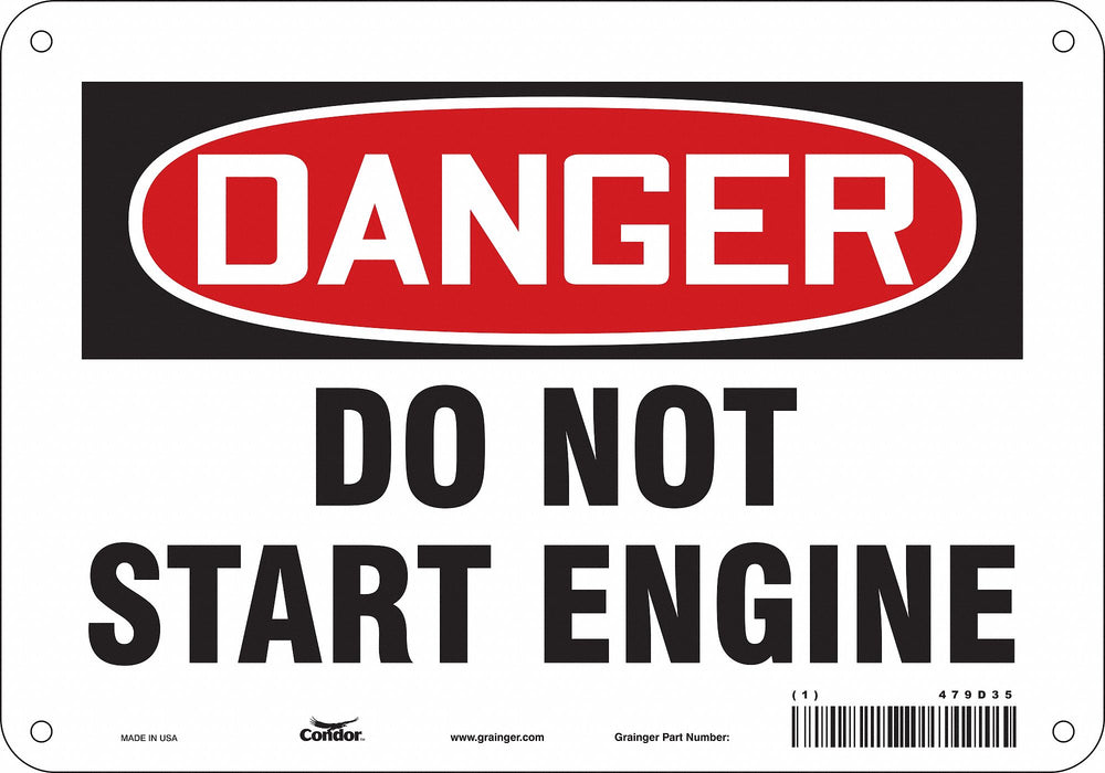 Safety Sign 7 in x 10 in Aluminum