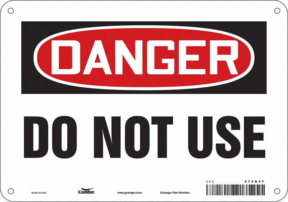 Safety Sign 7 in x 10 in Aluminum