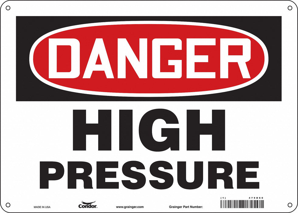 Safety Sign 10 in x 14 in Aluminum