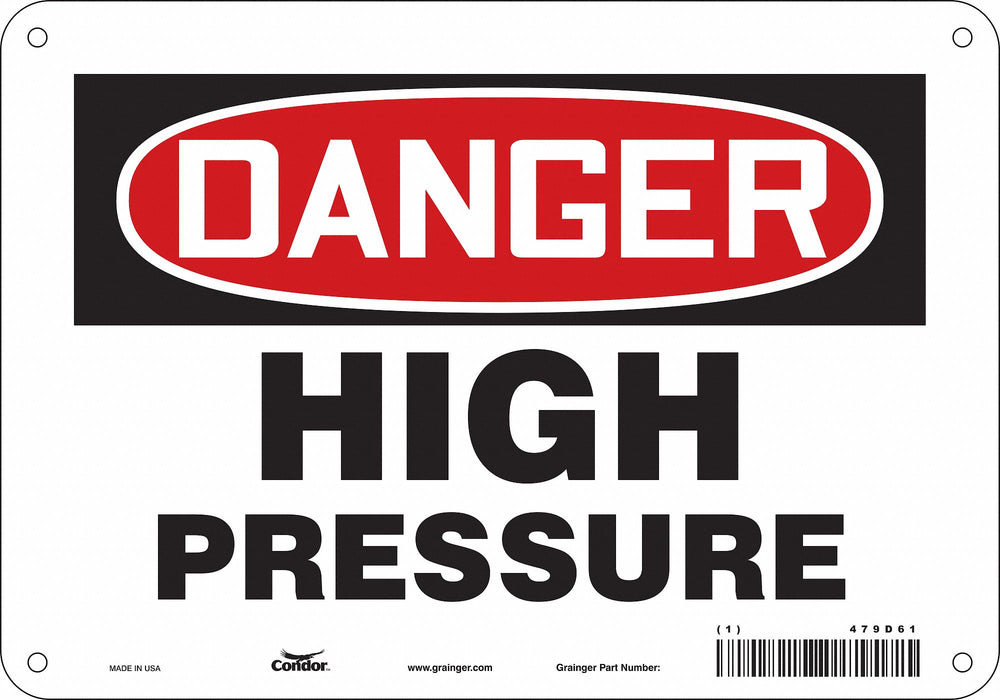 Safety Sign 7 inx10 in Polyethylene