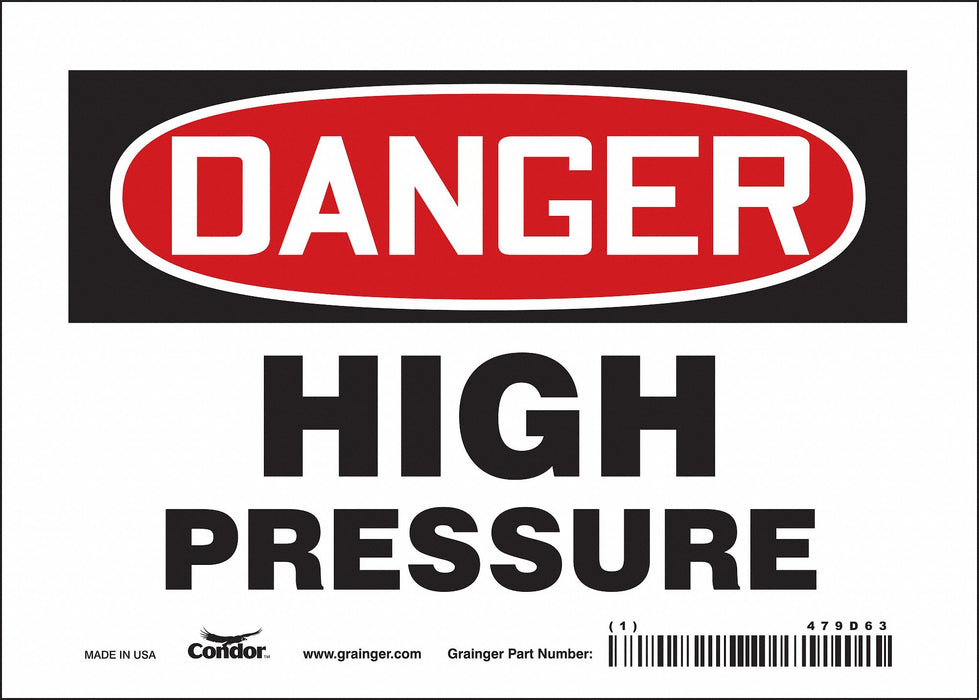 Safety Sign 5 inx7 in Vinyl