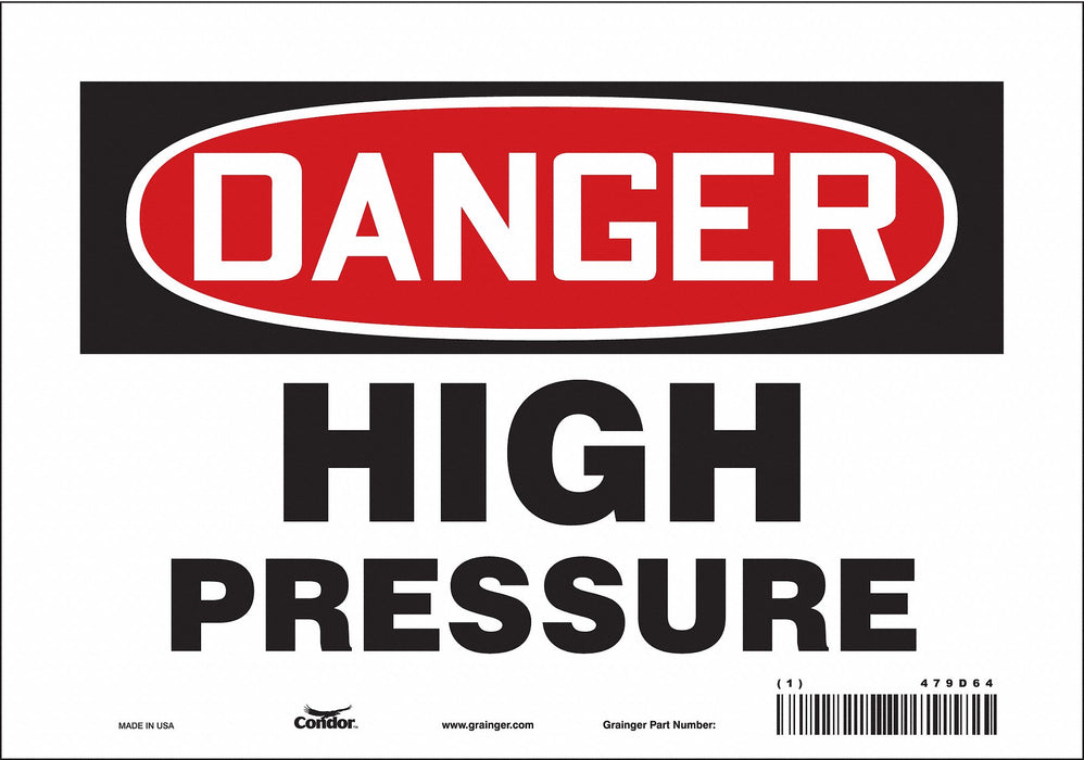 Safety Sign 7 in x 10 in Vinyl
