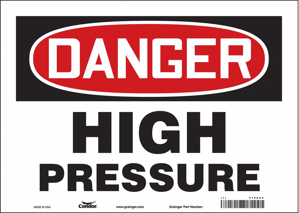 Safety Sign 10 in x 14 in Vinyl