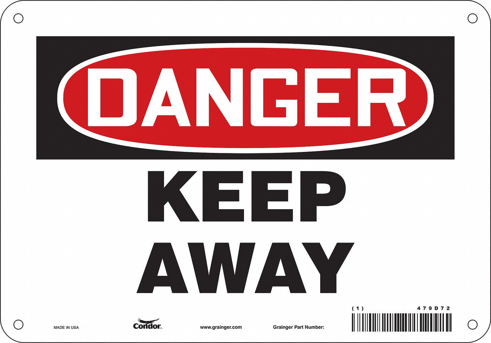 Safety Sign 7 in x 10 in Aluminum