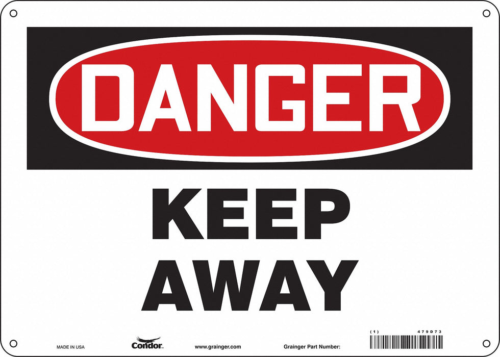 Safety Sign 10 in x 14 in Aluminum