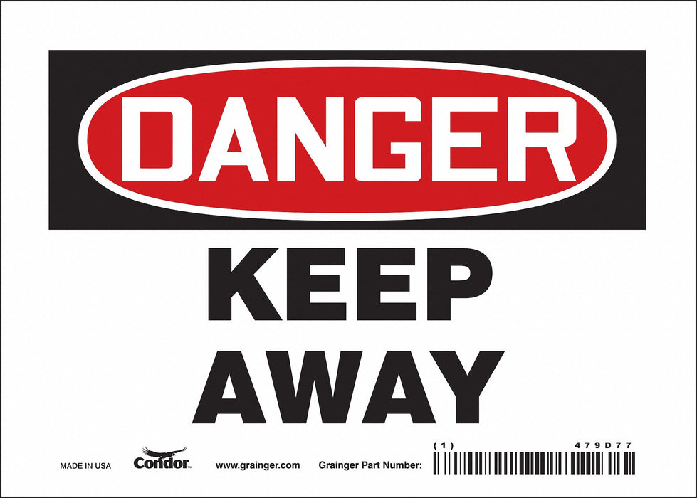 Safety Sign 5 inx7 in Vinyl