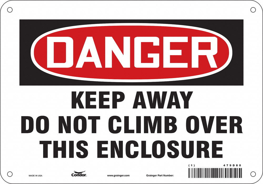 Safety Sign 7 in x 10 in Aluminum