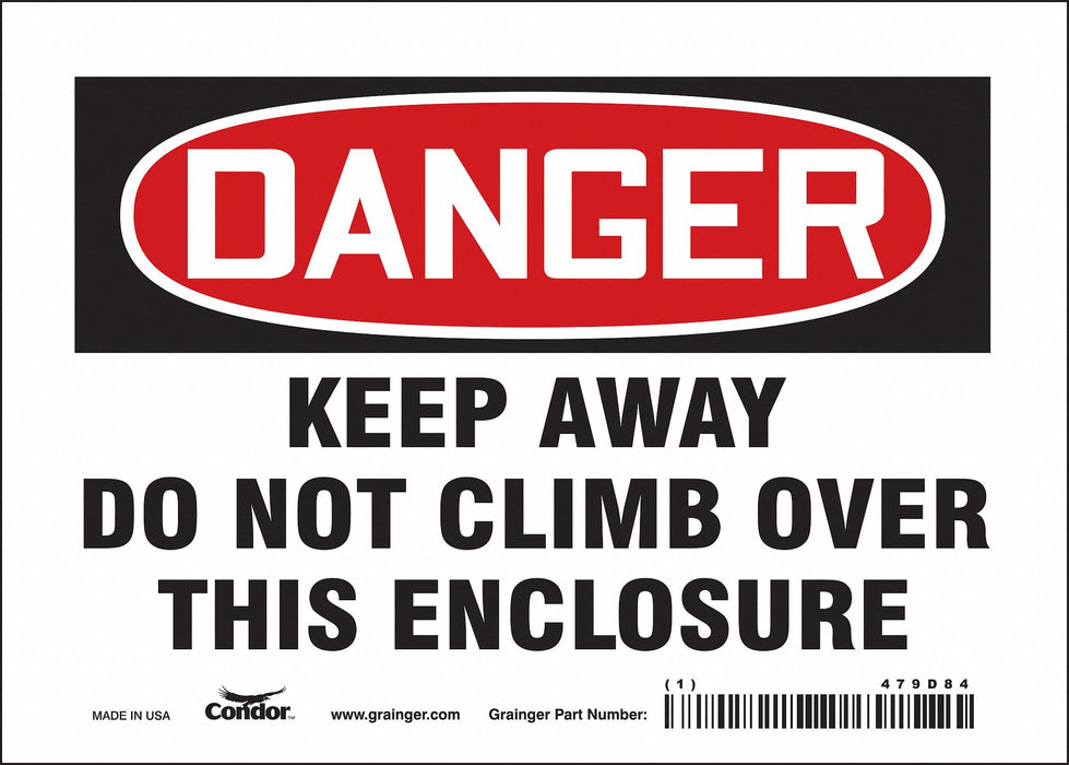 Safety Sign 5 in x 7 in Vinyl