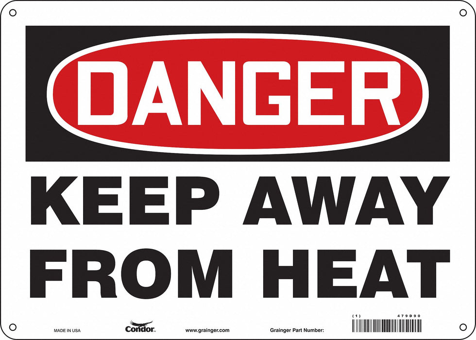 Safety Sign 10 inx14 in Polyethylene