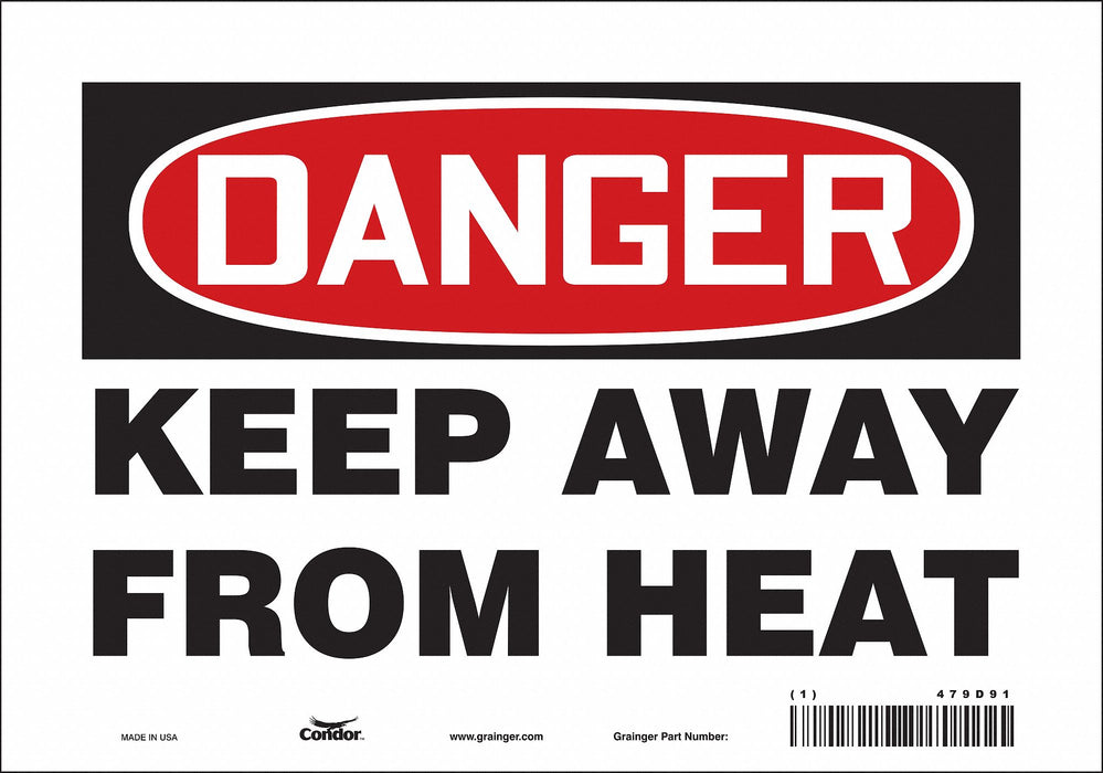 Safety Sign 7 in x 10 in Vinyl