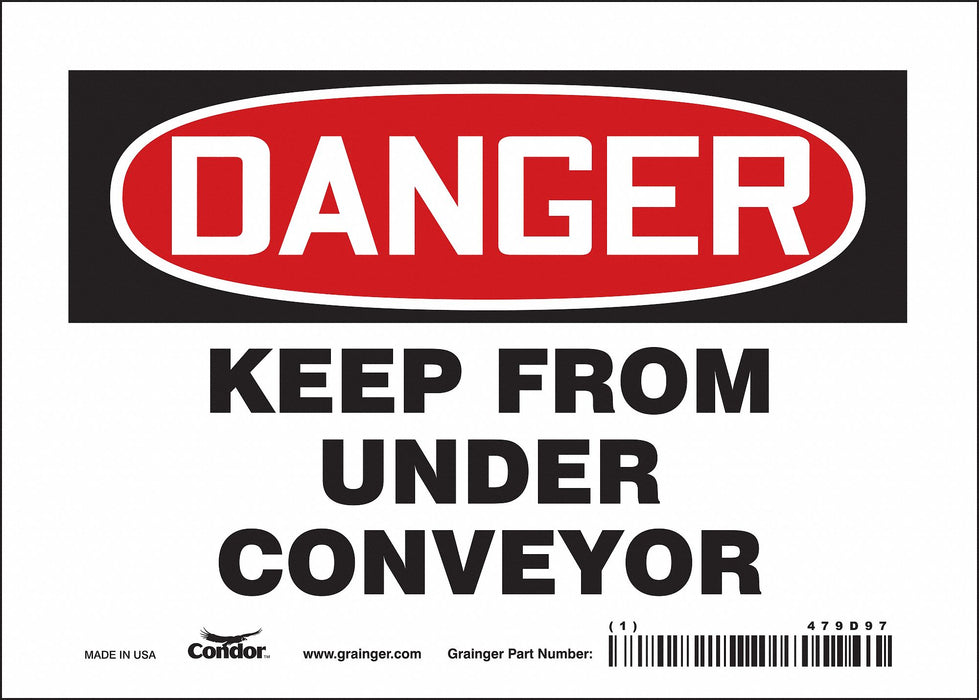 Safety Sign 5 in x 7 in Vinyl