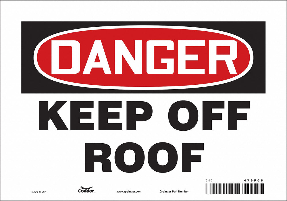 Safety Sign 7 in x 10 in Vinyl