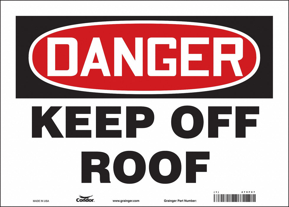 Safety Sign 10 in x 14 in Vinyl