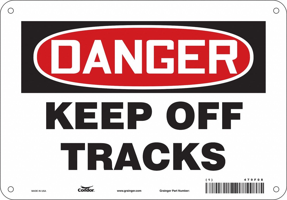 Safety Sign 7 in x 10 in Aluminum