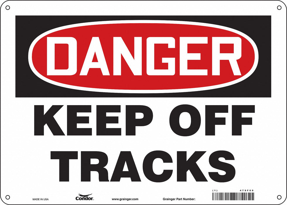 Safety Sign 10 in x 14 in Aluminum