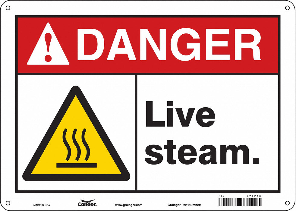 Safety Sign 10 in x 14 in Polyethylene