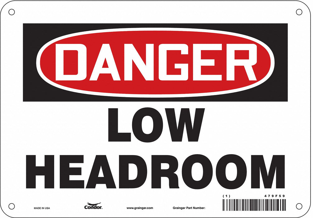 Safety Sign 7 in x 10 in Aluminum