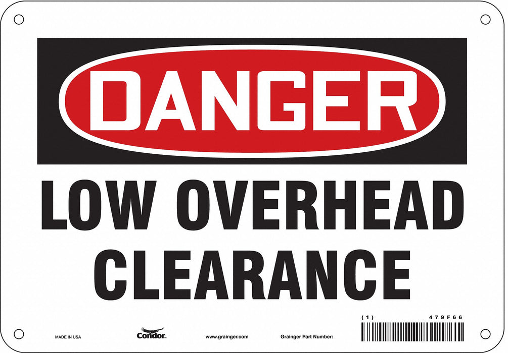 Safety Sign 7 in x 10 in Aluminum