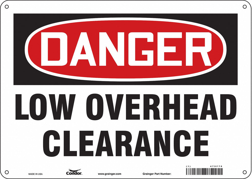 Safety Sign 10 in x 14 in Polyethylene