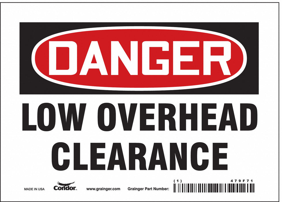 Safety Sign 5 in x 7 in Vinyl