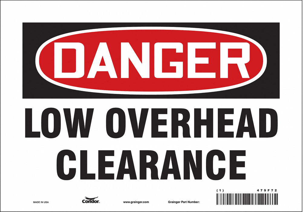 Safety Sign 7 in x 10 in Vinyl
