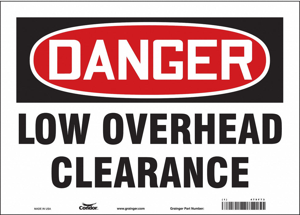 Safety Sign 10 in x 14 in Vinyl