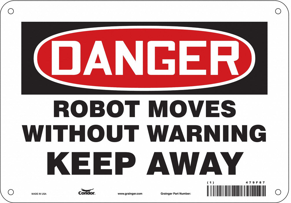 Safety Sign 7 in x 10 in Aluminum