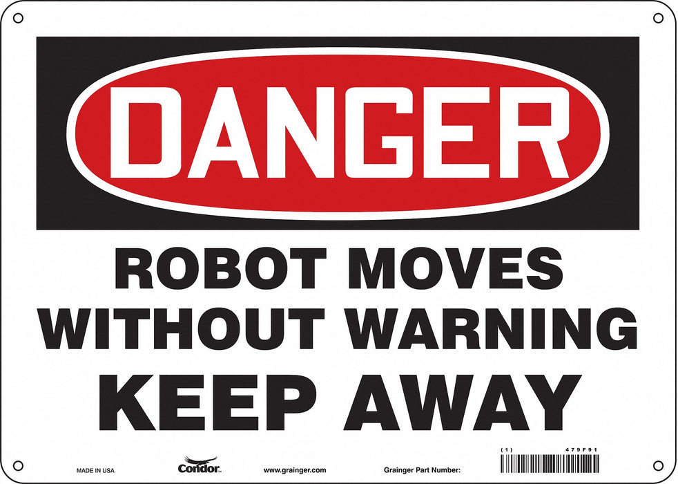 Safety Sign 10 inx14 in Polyethylene