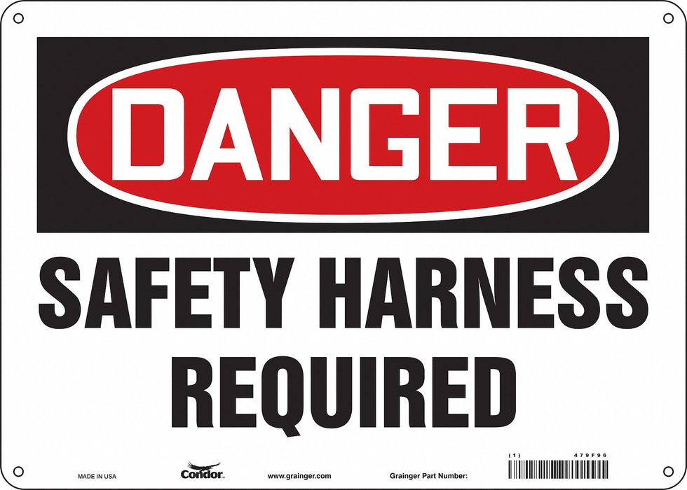Safety Sign 10 inx14 in Aluminum